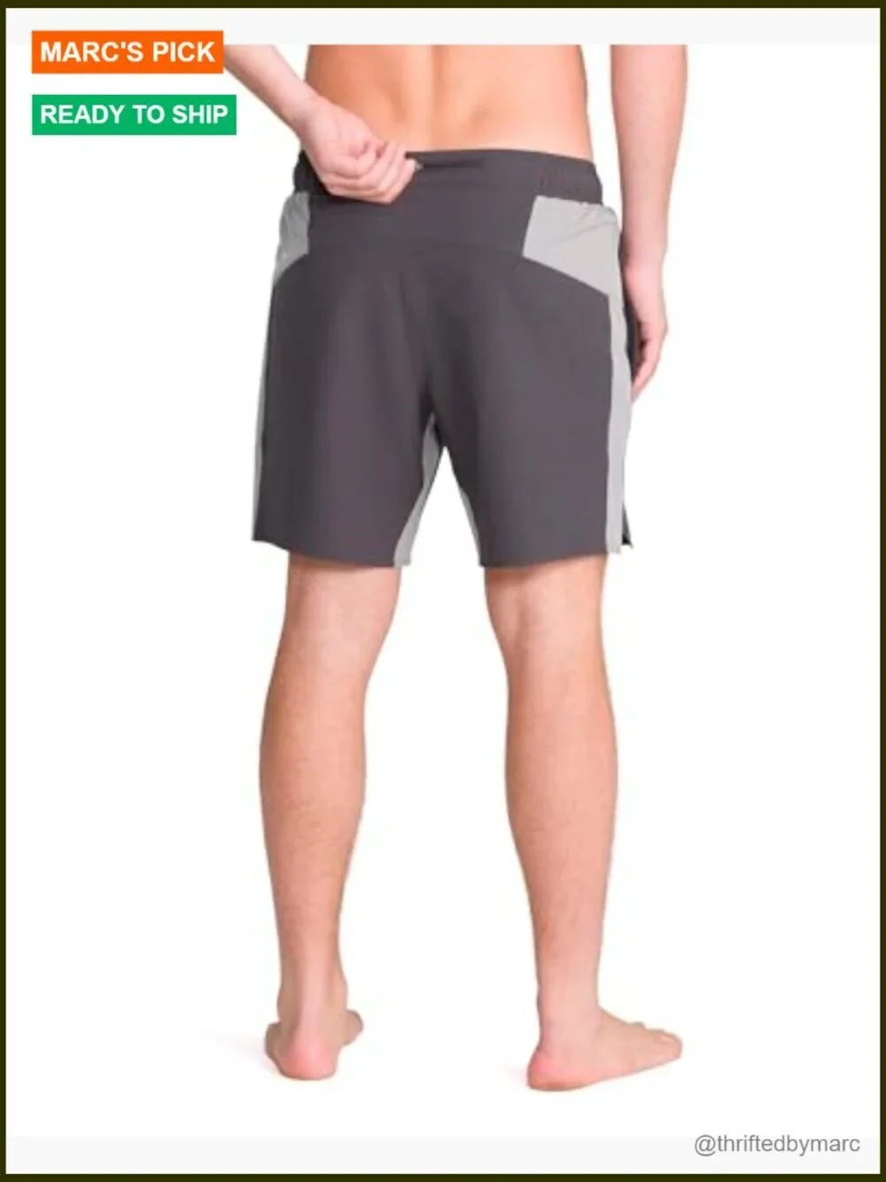XXL Hybrid Swim Shorts with Compression Liner, UPF 50+, Elastic Waist